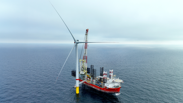 Erste Turbine von He Dreiht steht